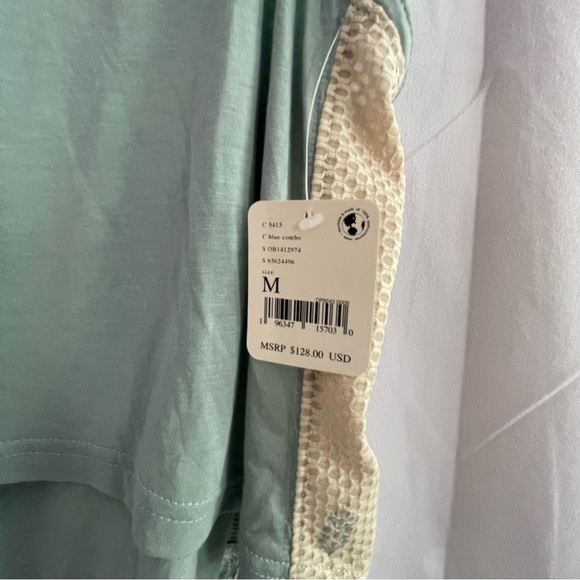 🆕⛱️🏃‍♀️Free People‎ Movement Nothing But Net top size M blue combo - Picture 5 of 7